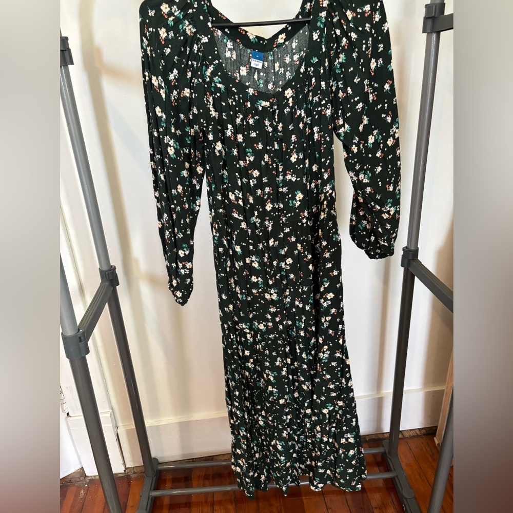 Floral Green Midi Dress